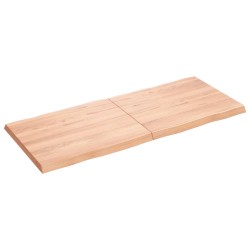 vidaXL Piano Tavolo Marrone Chiaro 120x50x(2-4) cm Rovere Non Trattato