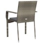 vidaXL Sedie da Giardino con Cuscini 2 pz in Polyrattan Grigie vidaXL Sedie da Giardino con Cuscini 2 pz in Polyrattan Grigie