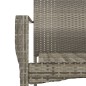 vidaXL Sedie da Giardino con Cuscini 2 pz in Polyrattan Grigie vidaXL Sedie da Giardino con Cuscini 2 pz in Polyrattan Grigie