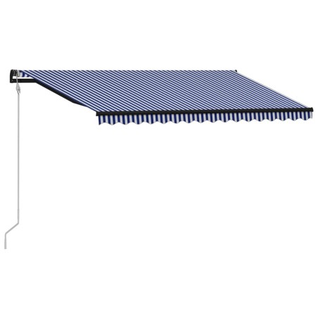 Tenda da Sole Retrattile Automatica 450x300 cm Blu e Bianca