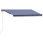 Tenda da Sole Retrattile Automatica 450x300 cm Blu e Bianca