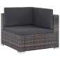 vidaXL Set Divani da Giardino 6 pz con Cuscini in Polyrattan Grigio vidaXL Set Divani da Giardino 6 pz con Cuscini in Polyrattan Grigio