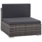 vidaXL Set Divani da Giardino 6 pz con Cuscini in Polyrattan Grigio vidaXL Set Divani da Giardino 6 pz con Cuscini in Polyrattan Grigio