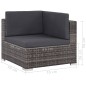 vidaXL Set Divani da Giardino 6 pz con Cuscini in Polyrattan Grigio vidaXL Set Divani da Giardino 6 pz con Cuscini in Polyrattan Grigio