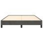 vidaXL Giroletto senza Materasso Grigio Scuro 140x190 cm Velluto vidaXL Giroletto senza Materasso Grigio Scuro 140x190 cm Velluto