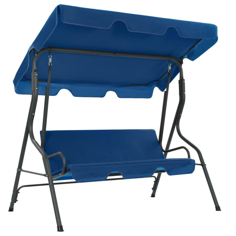 vidaXL Panchina a Dondolo da Giardino Blu Scuro 170x110x153 cm Tessuto vidaXL Panchina a Dondolo da Giardino Blu Scuro 170x110x153 cm Tessuto