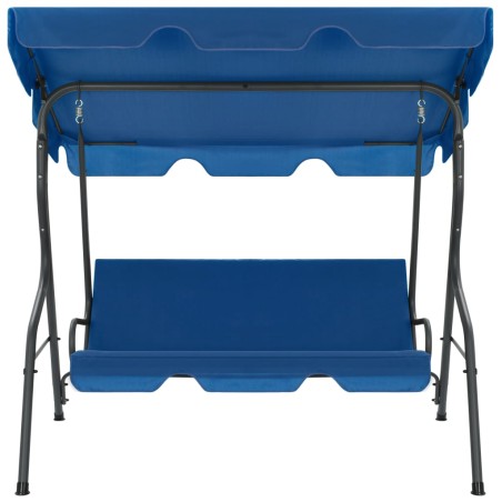 vidaXL Panchina a Dondolo da Giardino Blu Scuro 170x110x153 cm Tessuto
