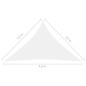 Parasole a Vela Oxford Triangolare 2,5x2,5x3,5 m Bianco Parasole a Vela Oxford Triangolare 2,5x2,5x3,5 m Bianco
