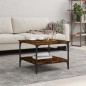 vidaXL Tavolino da Salotto Rovere Fumo 55x55x40cm in Legno Multistrato