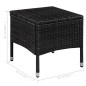 vidaXL Sedia da Esterno con Sgabello e Cuscini in Polyrattan Nero vidaXL Sedia da Esterno con Sgabello e Cuscini in Polyrattan Nero