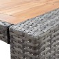 vidaXL Set da Bar da Giardino 5 pz Polyrattan e Legno Acacia Grigio vidaXL Set da Bar da Giardino 5 pz Polyrattan e Legno Acacia Grigio