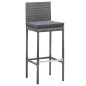 vidaXL Set da Bar da Giardino 5 pz Polyrattan e Legno Acacia Grigio vidaXL Set da Bar da Giardino 5 pz Polyrattan e Legno Acacia Grigio