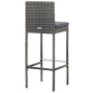 vidaXL Set da Bar da Giardino 5 pz Polyrattan e Legno Acacia Grigio vidaXL Set da Bar da Giardino 5 pz Polyrattan e Legno Acacia Grigio