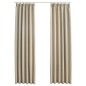 Tende Oscuranti con Ganci 2 pz Beige 140x245 cm Tende Oscuranti con Ganci 2 pz Beige 140x245 cm