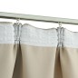 Tende Oscuranti con Ganci 2 pz Beige 140x245 cm Tende Oscuranti con Ganci 2 pz Beige 140x245 cm