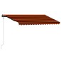 Tenda da Sole Retrattile Automatica 450x300cm Arancio e Marrone Tenda da Sole Retrattile Automatica 450x300cm Arancio e Marrone