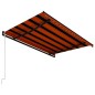 Tenda da Sole Retrattile Automatica 450x300cm Arancio e Marrone Tenda da Sole Retrattile Automatica 450x300cm Arancio e Marrone