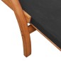 vidaXL Lettino con Cuscino Grigio Textilene e Legno Massello di Pioppo