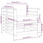 vidaXL Sedie da Giardino con Cuscini 2pz Legno Massello di Pino Nero vidaXL Sedie da Giardino con Cuscini 2pz Legno Massello di Pino Nero