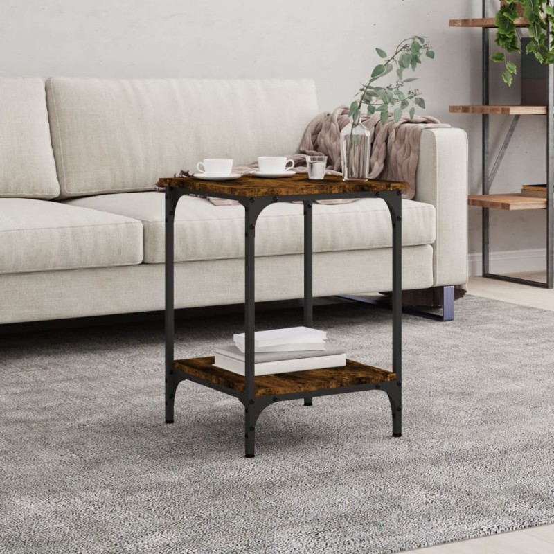 vidaXL Tavolino da Salotto Rovere Fumo 40x40x55 cm Legno Multistrato