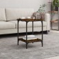 vidaXL Tavolino da Salotto Rovere Fumo 40x40x55 cm Legno Multistrato