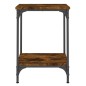 vidaXL Tavolino da Salotto Rovere Fumo 40x40x55 cm Legno Multistrato