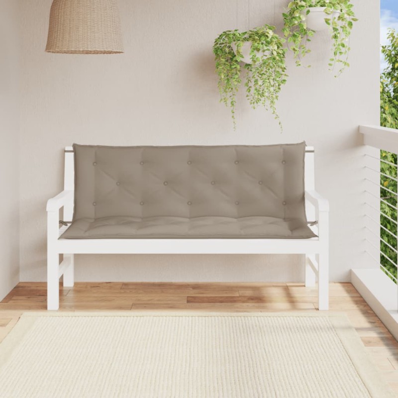 vidaXL Cuscino per Panca da Giardino Tortora 150 cm in Tessuto Oxford