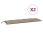 vidaXL Cuscino per Panca da Giardino Tortora 150 cm in Tessuto Oxford