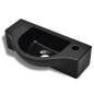 Lavandino Bagno in Ceramica Nera con Foro per Rubinetto Lavandino Bagno in Ceramica Nera con Foro per Rubinetto