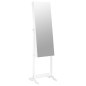 vidaXL Armadio Portagioie Specchio Autoportante Bianco 42x38x152 cm
