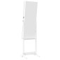 vidaXL Armadio Portagioie Specchio Autoportante Bianco 42x38x152 cm