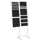 vidaXL Armadio Portagioie Specchio Autoportante Bianco 42x38x152 cm