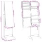 vidaXL Armadio Portagioie Specchio Autoportante Bianco 42x38x152 cm