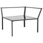 vidaXL Set Divani da Giardino 5 pz con Cuscini Alluminio Grigio Scuro vidaXL Set Divani da Giardino 5 pz con Cuscini Alluminio Grigio Scuro