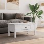 vidaXL Tavolino da Salotto BODO 100x55x45cm Legno Massello Pino Bianco