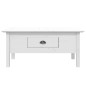 vidaXL Tavolino da Salotto BODO 100x55x45cm Legno Massello Pino Bianco