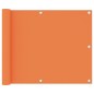 Paravento da Balcone Arancione 75x300 cm Tessuto Oxford