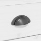 vidaXL Tavolino da Salotto BODO 100x55x45cm Legno Massello Pino Bianco