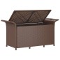 vidaXL Panca da Giardino con Cuscino Marrone 116x46x57cm in Polyrattan vidaXL Panca da Giardino con Cuscino Marrone 116x46x57cm in Polyrattan