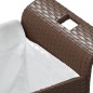 vidaXL Panca da Giardino con Cuscino Marrone 116x46x57cm in Polyrattan vidaXL Panca da Giardino con Cuscino Marrone 116x46x57cm in Polyrattan