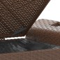 vidaXL Panca da Giardino con Cuscino Marrone 116x46x57cm in Polyrattan vidaXL Panca da Giardino con Cuscino Marrone 116x46x57cm in Polyrattan