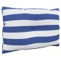 vidaXL Cuscini per Pallet 2 pz Strisce Blu e Bianche Tessuto Oxford