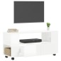 vidaXL Mobile Porta TV Bianco Lucido 102x34,5x43 cm Legno Multistrato vidaXL Mobile Porta TV Bianco Lucido 102x34,5x43 cm Legno Multistrato