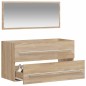 vidaXL Mobile da Bagno con Specchio Rovere Sonoma in Legno Multistrato vidaXL Mobile da Bagno con Specchio Rovere Sonoma in Legno Multistrato