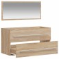 vidaXL Mobile da Bagno con Specchio Rovere Sonoma in Legno Multistrato vidaXL Mobile da Bagno con Specchio Rovere Sonoma in Legno Multistrato