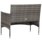 vidaXL Set Divani da Giardino 4 pz con Cuscini in Polyrattan Grigio vidaXL Set Divani da Giardino 4 pz con Cuscini in Polyrattan Grigio