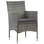 vidaXL Set Divani da Giardino 4 pz con Cuscini in Polyrattan Grigio vidaXL Set Divani da Giardino 4 pz con Cuscini in Polyrattan Grigio