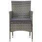 vidaXL Set Divani da Giardino 4 pz con Cuscini in Polyrattan Grigio vidaXL Set Divani da Giardino 4 pz con Cuscini in Polyrattan Grigio