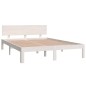vidaXL Giroletto Bianco 140x200 cm in Legno Massello di Pino vidaXL Giroletto Bianco 140x200 cm in Legno Massello di Pino