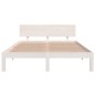 vidaXL Giroletto Bianco 140x200 cm in Legno Massello di Pino vidaXL Giroletto Bianco 140x200 cm in Legno Massello di Pino